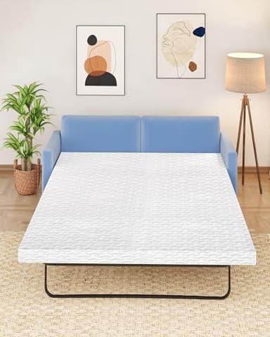 Slumbrae 4" [Twin] Sofa Bed Mattress Replacement, Memory Foam Sofa Mattress Topper with Soft Cover, CertiPUR-US Certified, Grey