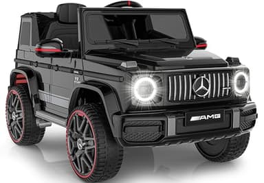 Mercedes-Benz Licensed G63 12V Kids Ride On Car, Ride on Toys with Parental Remote Control, Durable Material Body, Upgraded Motors, LED Lights & Music, Safe Electric Car for Toddlers, Black