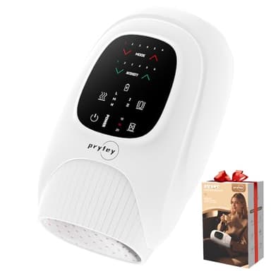 Hand Massager with Heat and Compression, Hand Massage with 2 Vibration 6 Modes 6 Intensities, Electric Hand Massager for Arthritis and Carpal Tunnel Relief, Mother's Day Gifts for Women Men, White