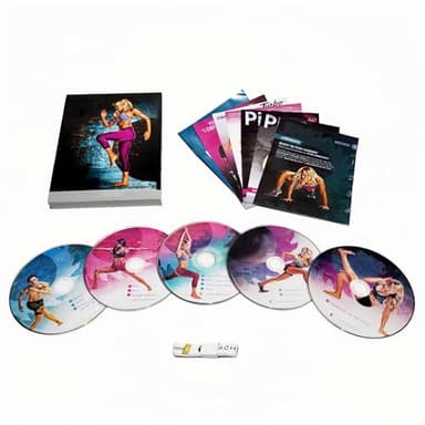 PIY0 Workout Complete kit,Include Home Workout Calendar,Eating Plan & Tape Measure,5DVDs