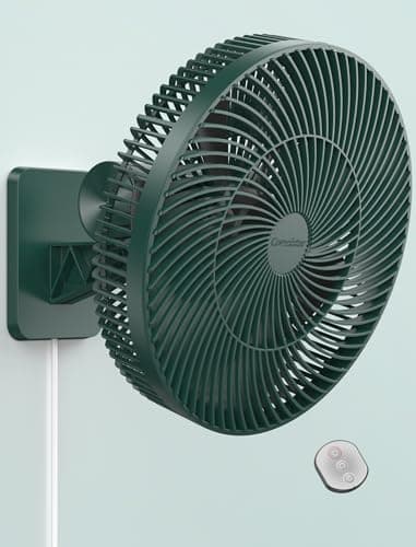 12 Inch Wall Mount Fan with Remote, 4-Speed Oscillating Quiet Fan with 90° Wide-Angle & 125°Tilt, Timer, Include 8.2ft Cord and Power Adapter for Bedroom, Bathroom, RV, Kitchen, Office,High Velocity