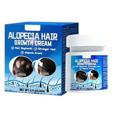 Alopecia & Thinning Hair Support Cream – Herbal Scalp Moisturizer for Bald Spots, Edges & Patchy Areas – Hairline Nourishing Formula for Fuller-Looking Hair, Suitable for Men & Women 0.71 oz (1 Pack)