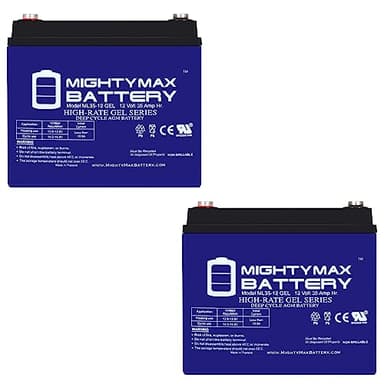Mighty Max Battery 12V 35AH Gel Replaces Pride Jazzy Select Elite Powerchair - 2 Pack