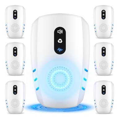 2026 Cvtayn Upgraded Ultrasonic Pest Repellent Indoor Repeller, Mouse Traps, Repellent Roach, Mouse, Bugs, Mosquito, Mice, Spider, Ant, Rodent Repellent Ultrasonic Plug in, 3 Mode Switching, 6 Packs