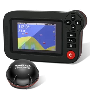 Portable Wireless Fish Finder, Castable Sonar Fish Finder, Rechargeable Depth Locator for Kayak, Boat, Shore, Lake, Sea, Ice