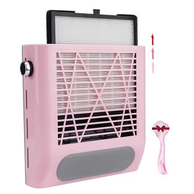 CoFashion Nail Dust Collector for Acrylic Nails Vacuum Machine, 80W Adjustable Vacuum, Electric Nails Filter for Manicure Nail Fan Dust Collector