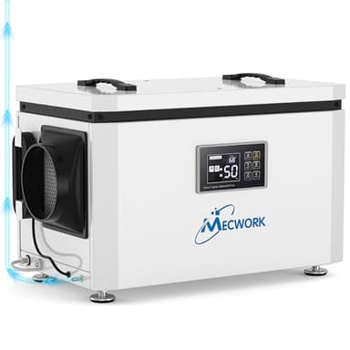125 Pints Commercial Dehumidifier with Pump and Drain Hose, Mecwork Quiet Dehumidifiers for Basement, Crawl Space, Dehumidifier Water Damage Restoration up to 6,000 sq ft, Auto Defrost(1PCS)