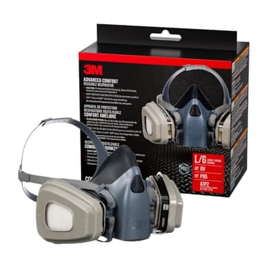 3M Professional Half Mask Organic Vapor, P95 Respirator with Cool Flow Valve, Reusable Respirator, Large