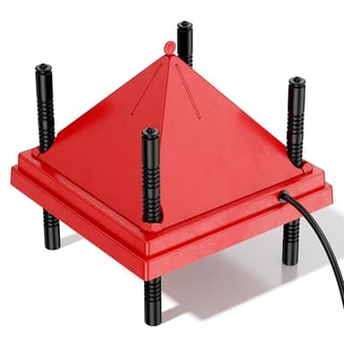 ZenxyHoC Brooder Plate for Chicks with Anti-Roost Cone, Chick Brooder Heater Red 10" x 10" with Constant Temperature