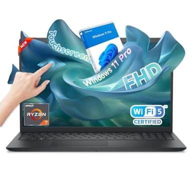 Dell Inspiron 15 Touchscreen Laptop, 15.6" FHD IPS Display, AMD Ryzen 7 7730U, 20GB RAM 1TB SSD, Wi-Fi 6, AMD Radeon Graphics, Windows 11 Pro, Copilot AI, Numeric Keypad, Business & Student Laptop