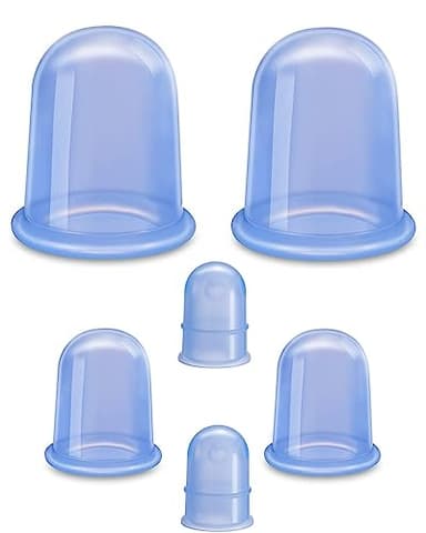 SHKIBY Silicone Cupping Therapy Sets (6-Pc Kit) - Included 2 Pcs Facial Suction Cups, Anti Cellulite Cup Massager - Vacuum Suction Cup for Cellulite Treatment - Amazing Cellulite Remover