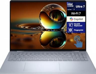Dell 16 Plus AI Business 2-in-1 Laptop 16.0 Inch Touch WQXGA Display (Intel Ultra 7-256V, 16GB LPDDR5X, 1TB M.2 SSD, Intel Arc 140V, Fingerprint, Bluetooth 5.4, Backlit KB, Wi-Fi 7, Win11P)