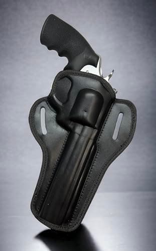 HOLSTERMART USA by CEBECI ARMS Black Leather Open Top Right Hand Belt Holster for COLT Python .357 Revolver, 6" Barrel