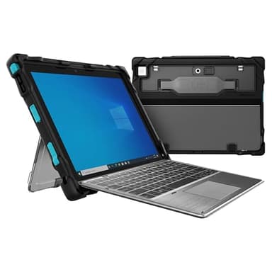 Gumdrop DropTech Custom Case Dell Latitude 7200/7210 (2-in-1) - Drop Tested Protection, Rubberized Thread on Sides, Seamless Asset Tagging, Snap in Installation for School or Work - Black