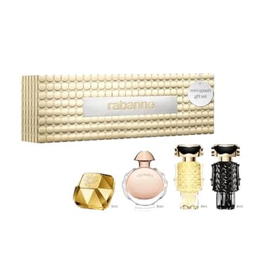 Paco Rabanne Feminine Miniature by Paco Rabanne for Women - 4 Pc EDP Spray Mini Gift Set - 0.17oz Lady Million, 0.2oz Olympea,0.13oz Fame, 0.13oz Fame Parfum Spray