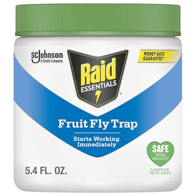 Raid Essentials Fruit Fly Trap for Indoors, Made with Essential Oils, Child and Pet Safe, 5.4 oz