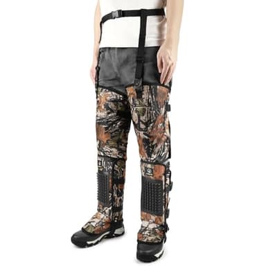 Kalkal Snake Gaiters, 1200D Waterproof Snake Chaps Snake Bite Protection for Ankle to Thigh, Snake Proof Gaiters Snake Guards with Adjustable Size for Men Women