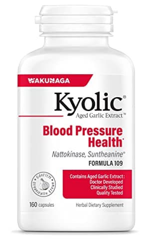 Kyolic Aged Garlic Extract Formula 109 - for Blood Pressure Health - Supports Maintaining Blood Pressure Levels Already Within a Normal Range - Heart Health Supplement - 160 Capsules