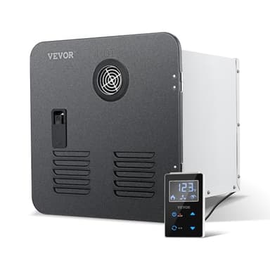 VEVOR RV Tankless Water Heater, Instant Shower with 15 x 15 inches Black Door and Remote Controller, 42000BTU Optimized Comfort Performance Hot Water, Ideal for RVers' Family Everyday Use