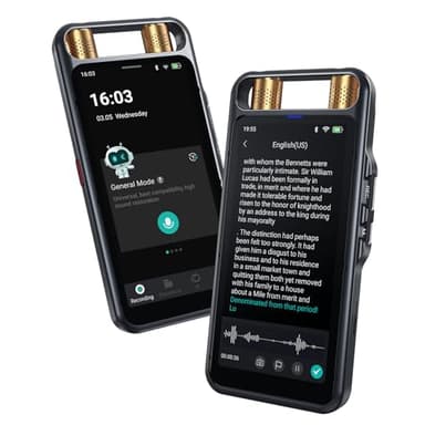 AI Voice Recorder with Playback, Digital Voice Recorder with Transcription to Text, Summary, Translation, Full Touchscreen Recorder Device for Meetings, Lectures, Interviews with 80GB Memory