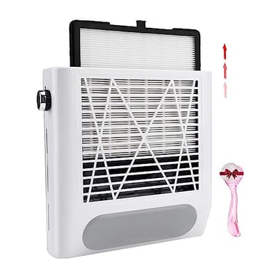 Nail Dust Collector Vacuum 80W Adjustable Power Suction CoFashion Nail Dust Cleaner Machine for Manicure, Dust Collector for Nails for Salon Home Use- Nail Filter When Using Nail Drill