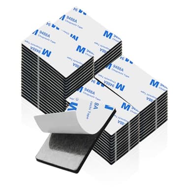 Double Sided Tape HeavyDuty,Double Sided Tape for Walls,48Pcs 2 Sided Sticky Waterproof Pads,1.96 * 1.18 Inch Super Strong Removable Double-Sided Foam, Mounting Black Hanging Tape for Home & Office