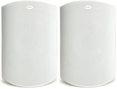 Polk Audio Atrium 8 SDI Flagship Outdoor Speaker (White) - Use as Single Unit or Stereo Pair, Powerful Bass & Broad Sound Coverage, Withstands Extreme Weather & Temperature (Pack of 2)