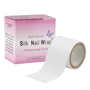 Beauty7 Nail Repair Fiberglass, Nail Wrap, Silk Nail, Splits Breaks Tape Reinforce Nail Protector, Self Adhesive, Easy Trimerable for UV Gel Acrylic Nail Art Accessories, Manicures Tool (1 piece)