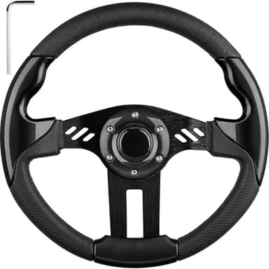 Golf Cart EZGO Steering Wheel, Fit EZGO TXT RXV, Club Car DS Precedent Tempo, Yamaha G2-G29 Most Golf Cart, Universal Golf Cart Steering Wheel, Ergonomic Design, PVC Material