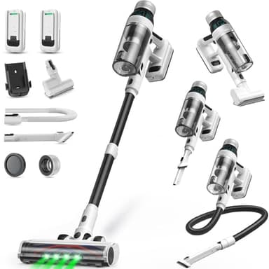 NuYupo Cordless Vacuum Cleaner, 2 Batteries 110 Mins Runtime Powerful Stick Vacuum, Self-Standing Vacuum Cleaners for Home with 2.5H Fast Charging, Rechargeable Vacuum for Pet Hair/Hard Floors/Carpets