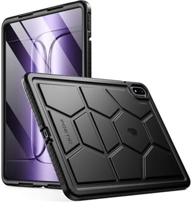 Poetic TurtleSkin Case for OnePlus Pad 3 13.2 inch (2025), Heavy Duty Shockproof Rugged Kids Friendly Drop Protection Silicone Cover Case, Black