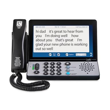 Hamilton CapTel 2400iSPNBT Captioned Telephone, Hearing Impaired Phones, Volume Control with up to 40dB Amplification Gain, Large Touch Screen Display, Wi-Fi Capable, Answering Machine & Speakerphone