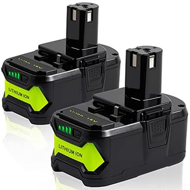 TenHutt 【Upgrade】 2 Packs 6.0Ah Lithium Replacement Battery for Ryobi 18V ONE+ Cordless Power Tool P108(130429054) Compatible with P102 P103 P104 P105 P107 P108 Lithium Battery