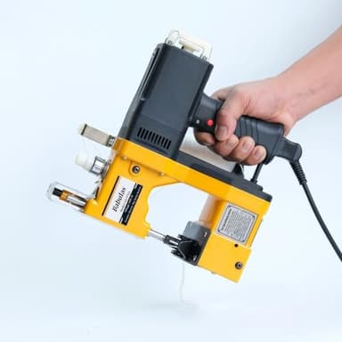 Babulas Bag Sewing Machine - 2s/bag Heavy Duty Portable Stitching Machine for Woven Bags, Non-Woven Fabrics, Leather | Warehouse & Farm Packing Tool (Yellow, Corded - 110V AC)