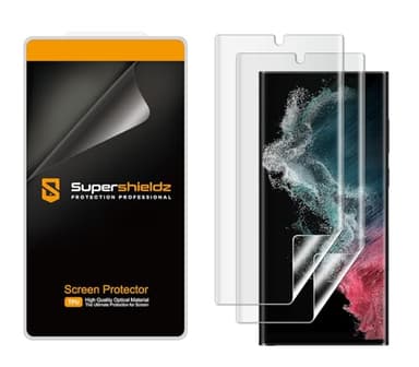 Supershieldz (2 Pack) Designed for Samsung (Galaxy S22 Ultra) Screen Protector, High Definition Clear Shield (TPU)