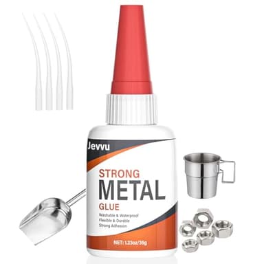 Jevvu Super Glue for Metal, Clear Instant Cyanoacrylate Adhesive for Metal Repair, Waterproof, Heat-Resistant, Ideal for Steel, Aluminium, DIY, Jewelry