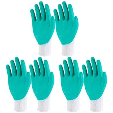 Sureio 3 Pairs Donning Gloves for Compression Stockings Non Slip Gloves for Stocks Medical Aid for Seniors and Elderly(Green, White)