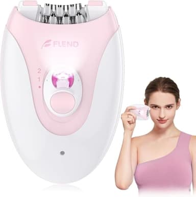 Smooth Glide Epilator for Women, Painless 2-Speed Hair Removal Device with LED Light, 36 Tweezers & Massage Pad, Rechargeable Epilator for Face, Bikini, Arms & Legs