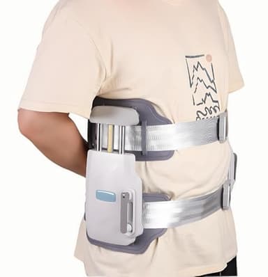 lanoune Spinal Decompression Back Stretcher, 450N Max Decompression Belt Adjustable Lumbar Traction Device for Lower Back Pain Relief & Spinal Support, Bilateral and Unilateral Modes