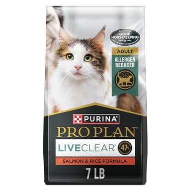 Purina Pro Plan Allergen Reducing, High Protein Cat Food, LIVECLEAR Salmon and Rice Formula - 7 lb. Bag