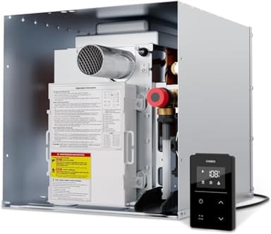 ORBEK RV Tankless Water Heater, Ideal for RV Families & Campers, Propane Gas On-Demand Instant Hot Water Heater, 12V DC, CSA Certified, with Remote Control, Compatible with All RVs