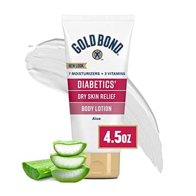 Gold Bond Diabetic Body Lotion, Dry Skin Relief with Vitamin E & Aloe to Soothe & Moisturize Flaky, Rough Skin, 4.5 oz