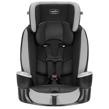 Evenflo High-Back Booster Car Seat with Harness, 22 to 110lbs, Maestro Sport, Granite Gray