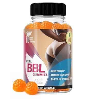 BBL Gummies for Women's Curves - Weight Gainer for Women with Aguaje, Pueraria Mirifica & Fenugreek | Butt Growth & Hips Enhancement Gummies for Bigger Butt, Curves & Feminine Weight Gain (60 Gummies)