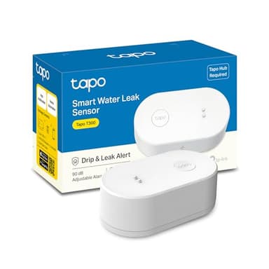 TP-Link Tapo Smart Water Leak Detector, Requires Tapo Hub, Water Leak Sensor Wi-Fi with Rapid Dripping Detection, 90dB Adjustable Alarm, App Alerts, Compatible with Alexa and Google Home, T300