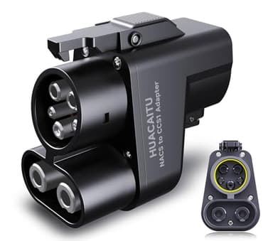 HUACAITU Tesla Supercharger Adapter, NACS to CCS Adapter, Fast Charge Your CCS1 EV at Tesla Superchargers, Electric Vehicle Charging Accessories for Ford, Rivian, GM, Volvo and Polestar EVs