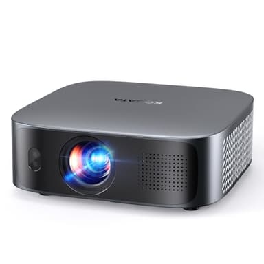 [Short Throw/Built in Apps] Projector 4K with WiFi and Bluetooth, 2000ANSI TOF Auto Focus Keystone Smart Projector for Dolby Audio Home Theater Movie, Kogata Outdoor Projector Portable Ceiling Gray