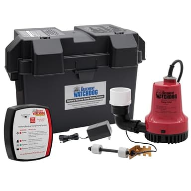 The Basement Watchdog Emergency Battery Backup Sump Pump - Up to 2,000 GPH - 24/7 Monitoring Controller (BWE)
