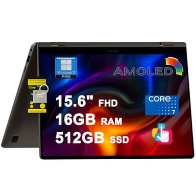 SAMSUNG Galaxy Book4 360 2-in-1 Laptop 15.6" FHD AMOLED Touchscreen Intel 10-core Core 7 150U (Beats i7-1355U) 16GB DDR5 512GB SSD Backlit Fingerprint Thunderbolt Wi-Fi6E FHD Camera Win11Pro ICP Hub