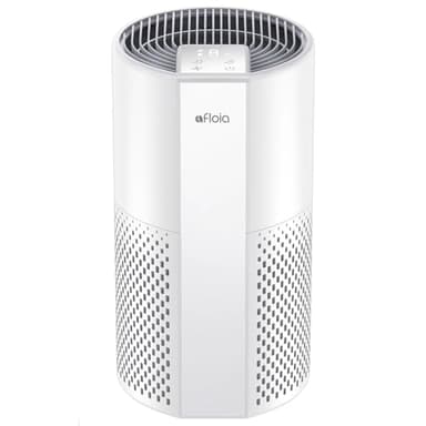 Afloia Air Purifier for Home Bedroom Up to 1076 ft², 4 Stage Filter with Washable Pre Filter for Pets, Quiet Operation, Removes Pet Dander, Hair, Pollen, Dust, Mold, Allergies and Smoke, Pluto White